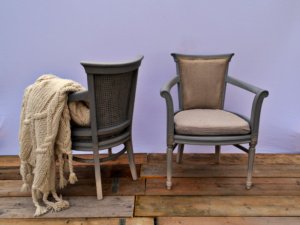 antique grey pair chair chalk paint