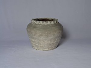 handmade pot clay grey